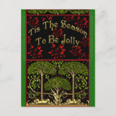 19世紀の芸術と工芸品のクリスマスインスパイア シーズンポストカード (正面)