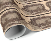 19世紀の豚プリントバークシャーno. 1 ラッピングペーパー (ロールコーナー)