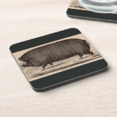 19世紀の豚プリントバークシャーno. 2 コースター (左側)