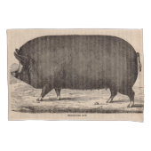 19世紀の豚プリントバークシャーno. 2 枕カバー (正面左)