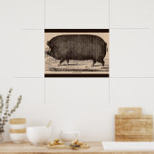 19世紀の農場アニマルプリントバークシャー第2位 ポスター (キッチン)