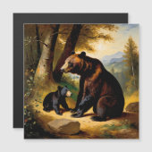 19世紀の野生動物の幼稚園と母 (正面/裏面)