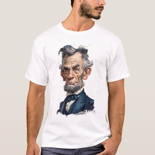 19世紀の風刺的な政治家の似顔絵 Tシャツ (正面)