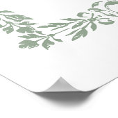 19世紀アンティーク華美縁どの結婚歓迎 ポスター (角)