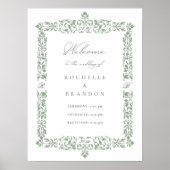 19世紀アンティーク華美縁どの結婚歓迎 ポスター (正面)