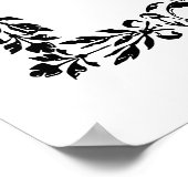 19世紀アンティーク華美縁どの結婚歓迎 ポスター (角)