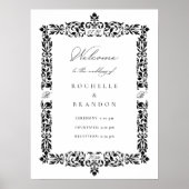 19世紀アンティーク華美縁どの結婚歓迎 ポスター (正面)