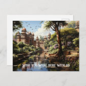 19世紀インディアン快楽園油画 ポストカード (正面/裏面)