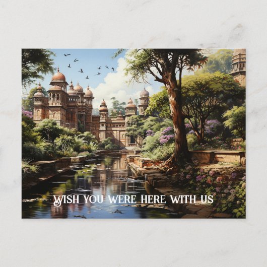 19世紀インディアン快楽園油画 ポストカード (正面)