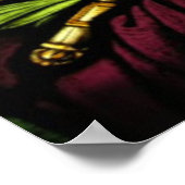 19世紀ステンドグラス聖バーバラ ポスター (角)