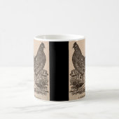 19世紀プリントバックス郡の鶏 コーヒーマグカップ (中央)