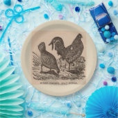 19世紀プリントバックス郡の鶏 ペーパープレート (パーティー)