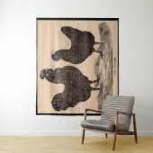 19世紀プリントプリマス・ロック・ヘンアンドルースター タペストリー (インサイチュ)