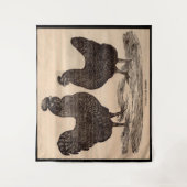 19世紀プリントプリマス・ロック・ヘンアンドルースター タペストリー (正面)