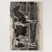 19世紀プリントホルシュタイン牛 ジグソーパズル (縦)