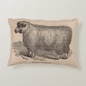 19世紀プリント憧れのコッツウォルド羊 アクセントクッション (裏面)
