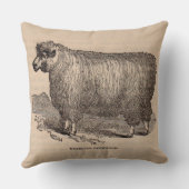 19世紀プリント憧れのコッツウォルド羊 クッション (裏面)
