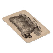 19世紀プリント憧れのコッツウォルド羊 マグネット (右側)