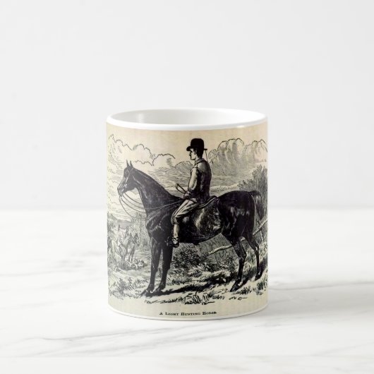 19世紀プリントAライト狩り馬 コーヒーマグカップ (中央)
