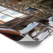 19世紀ホームの石暖炉 ポスター (角)