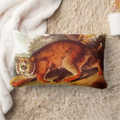 19世紀ボブキャットプリント ランバークッション (ブランケット)