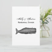 19世紀ヴィンテージクジラの絵 招待状 (スタンド正面)