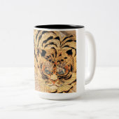 19世紀絵画虎の歌手国芳 ツートーンマグカップ (正面右)