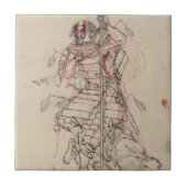 19世紀頃武士の飲む為 タイル (正面)