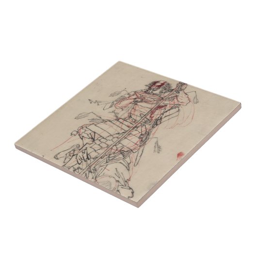 19世紀頃武士の飲む為 タイル (側面)