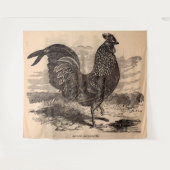 19世紀Gallus Sonneratiiルースタープリント タペストリー (正面(横))