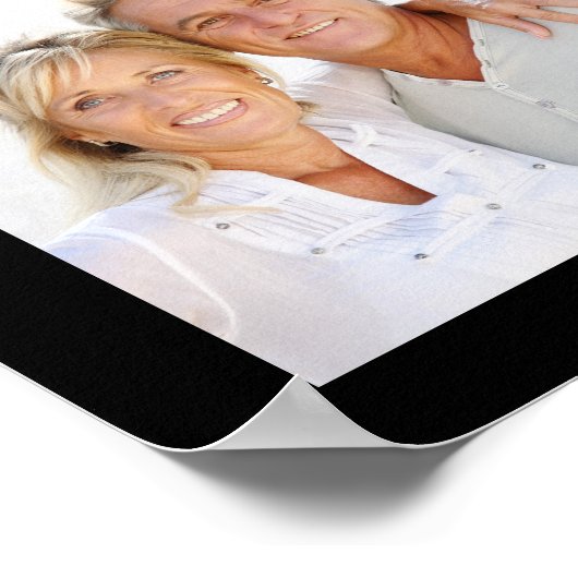 19写真モダンコラージュパーソナライズされた ポスター (角)