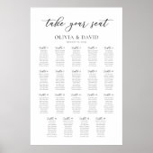 19台のエレガントテーブルが座席表に表示される ポスター (正面)