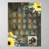 19台の木製素朴ひまわりフォトシーティング ポスター (正面)