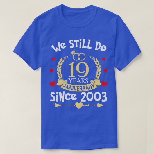 19周年結婚以来19年 Tシャツ (デザイン正面)