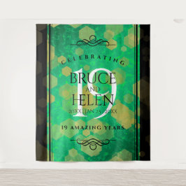 19周年翡翠結婚記念日の優雅な祝典 タペストリー