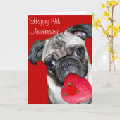 19周年記念おめでとうグリーティングカード カード (黄色い花)