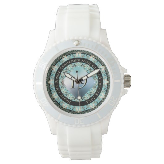 19周年記念アクア結婚マリン 腕時計 (正面)