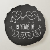 19周年記念ギフトチョークハート ラウンドクッション (裏面)