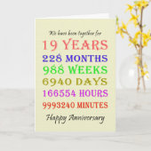 19周年記念マイルストーンカード カード (黄色い花)