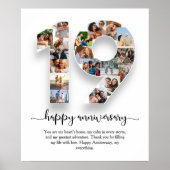 19周年記念写真コラージポスター ポスター (正面)