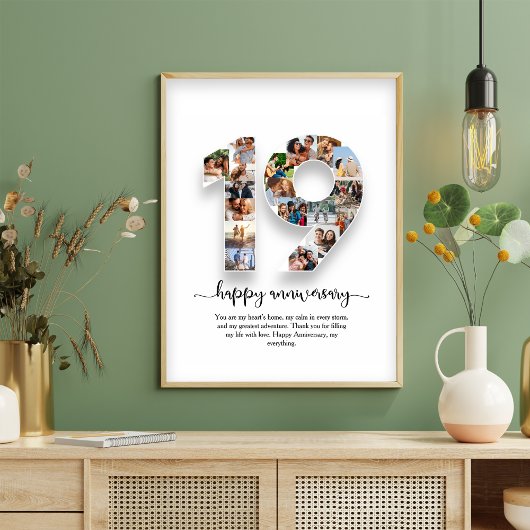 19周年記念写真コラージュポスター ポスター