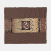 19周年記念結婚ダークブロンズフリースブランケ フリースブランケット (正面(横))