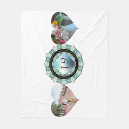 19周年記念結婚ハート枠2枚 フリースブランケット