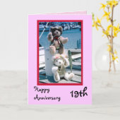 19周年記念、カスタマイズ可能 カード (黄色い花)