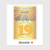 19周年 | ゴールデンレイ12ステップ 名前入れカスタム シール (シート)