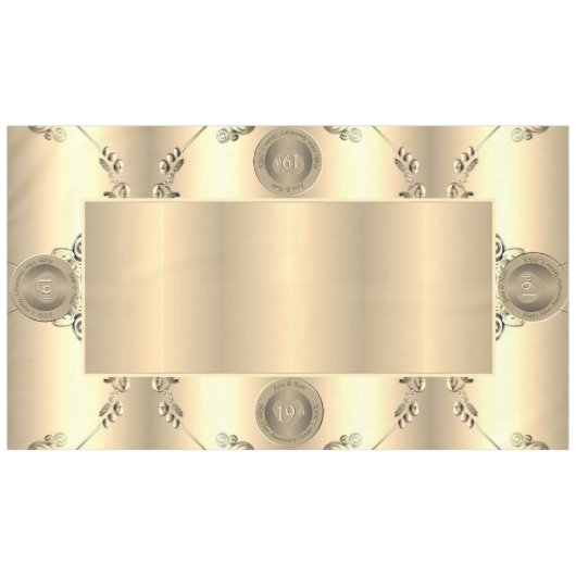 19周年&8周年 ブロンズ 結婚記念日 テーブルクロス (正面(横))