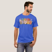 19年からグルーヴィーなレトロヒッピー77歳の誕生日の女の子 Tシャツ (正面フル)