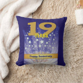 19年名前をカスタムする12ステップ記念日ビッグナンバー クッション (ブランケット)