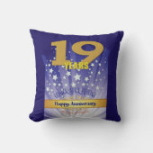 19年名前をカスタムする12ステップ記念日ビッグナンバー クッション (正面)