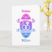 19年目の伝統的なブロンズの結婚記念日 カード (黄色い花)